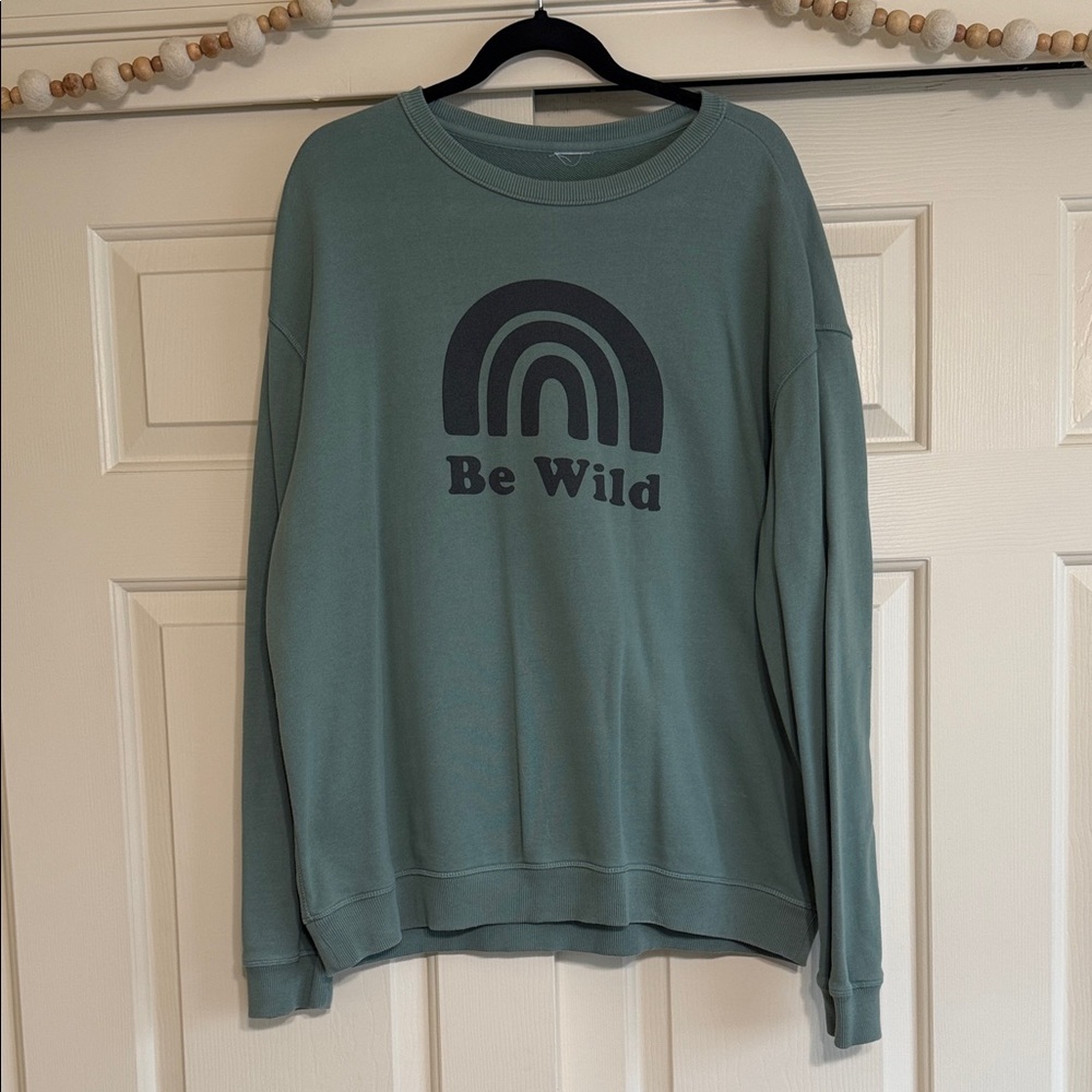 Keep Nature Wild “Be Wild” Sage Crewneck